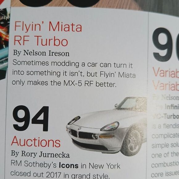 Road & Track Magazine Dec 2017/Jan 2018 Special Issue Performance Car The Year - Picture 2 of 5